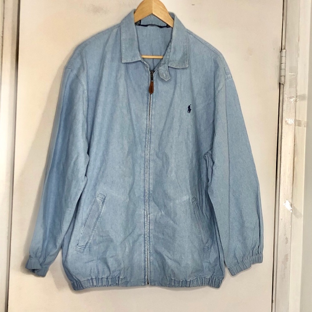 Polo by Ralph Lauren Light Blue Men's Zip Front Jacket